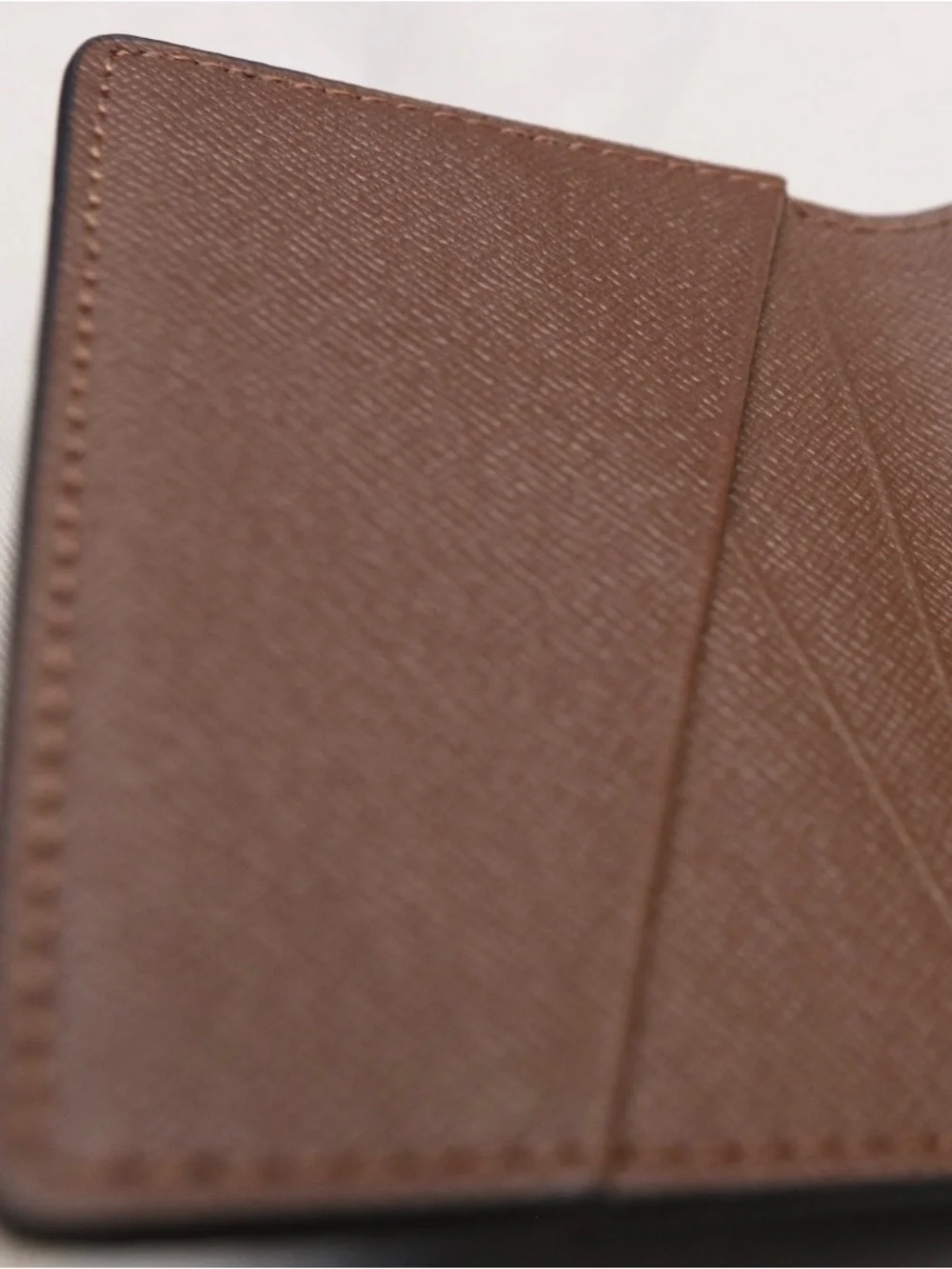 Louis Vuitton Textured Brown Leather Card Holder